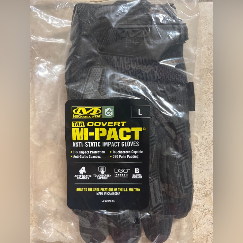 Mechanix M-pact black gloves